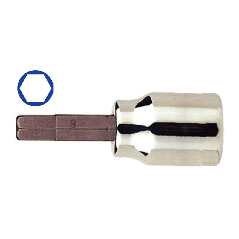 3/8”Dr. Hexagon Bit Socket